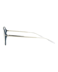 Montblanc Mens Aviator Blue Silver Transparent Fashion Designer Eyewear