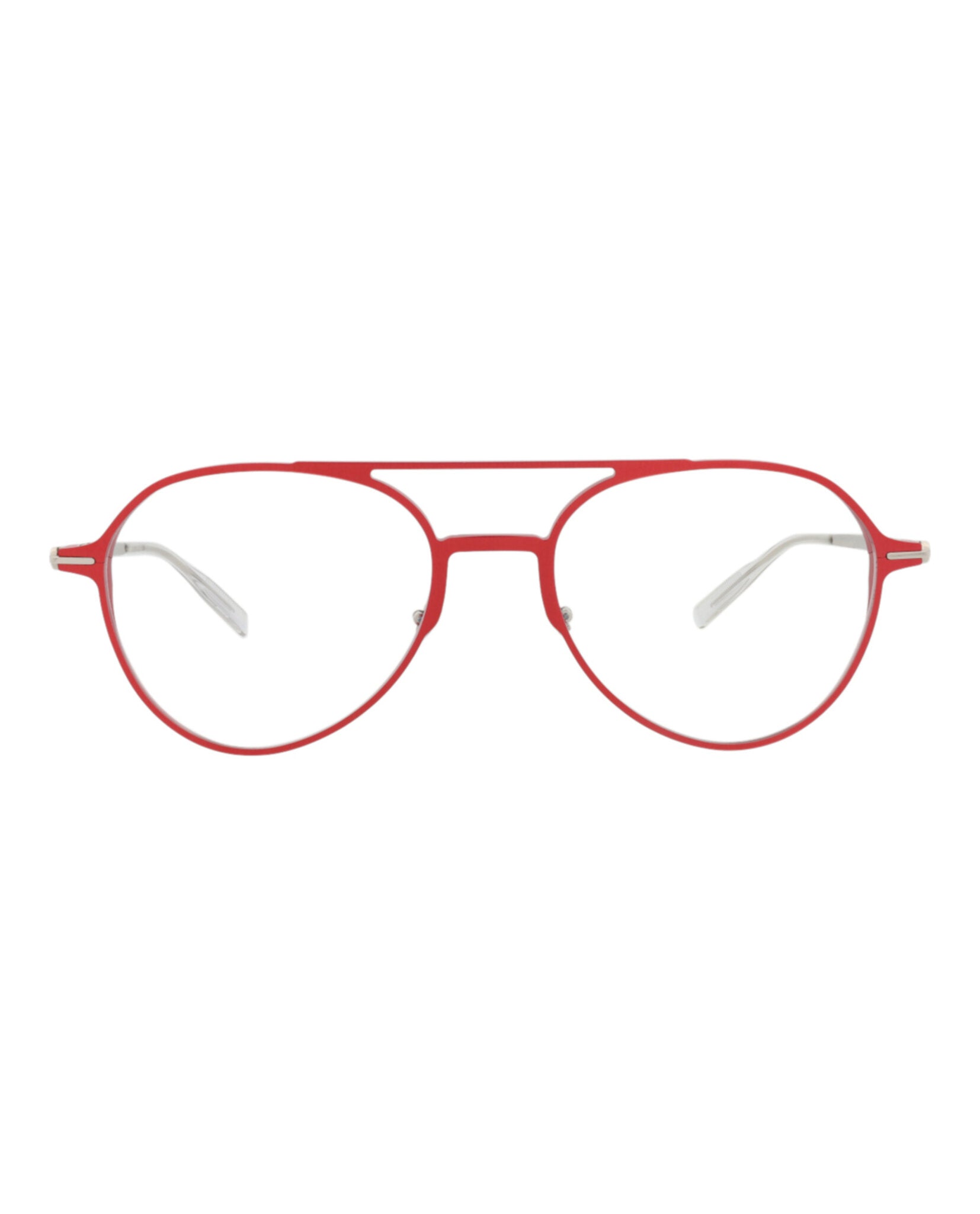Montblanc Mens Aviator Red Silver Transparent Fashion Designer Eyewear