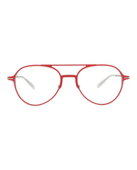 Montblanc Mens Aviator Red Silver Transparent Fashion Designer Eyewear
