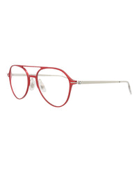 Montblanc Mens Aviator Red Silver Transparent Fashion Designer Eyewear