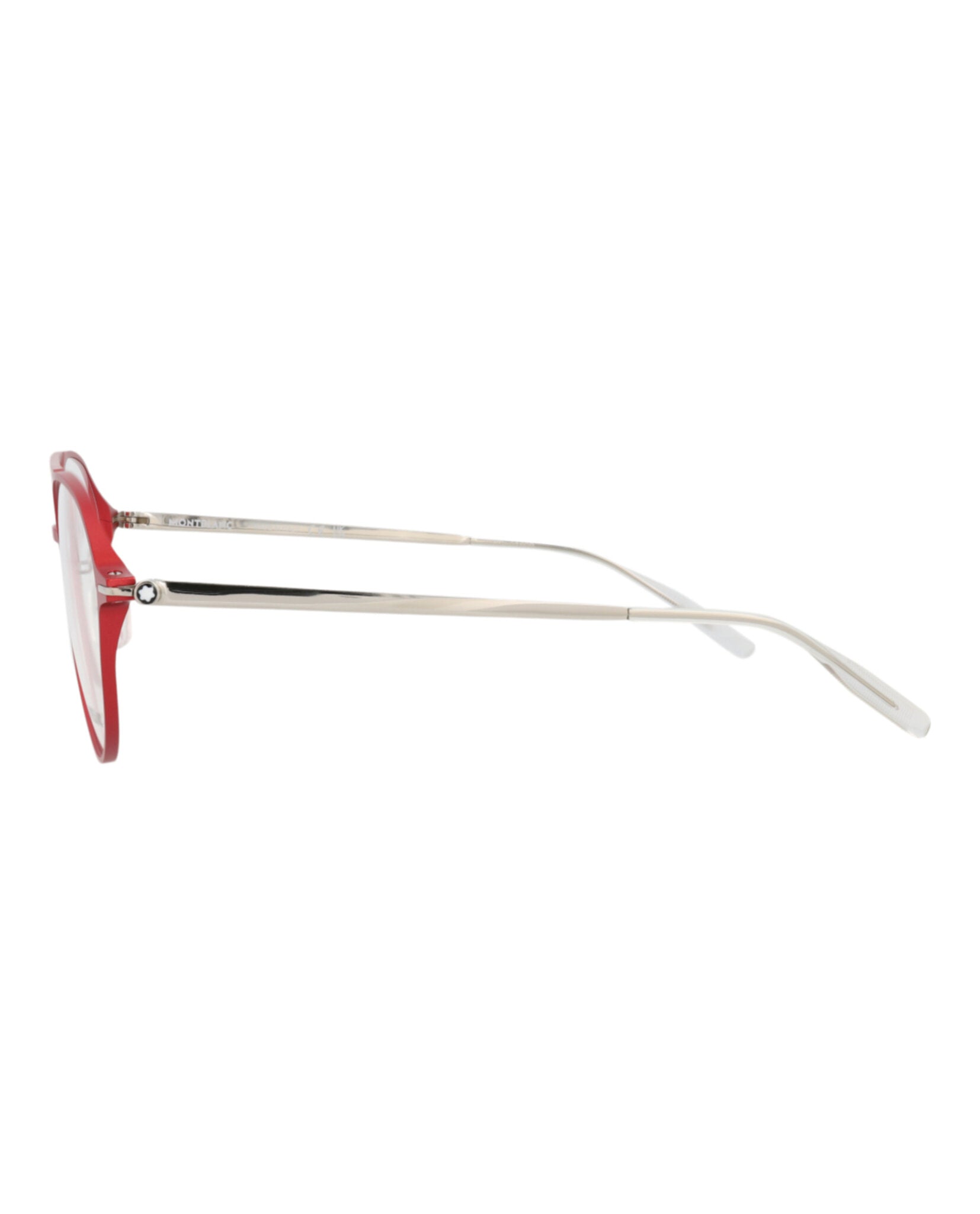 Montblanc Mens Aviator Red Silver Transparent Fashion Designer Eyewear