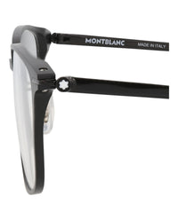 Montblanc Montblanc Mens Square/Rectangle Black Black Transparent Fashion Designer Eyewear