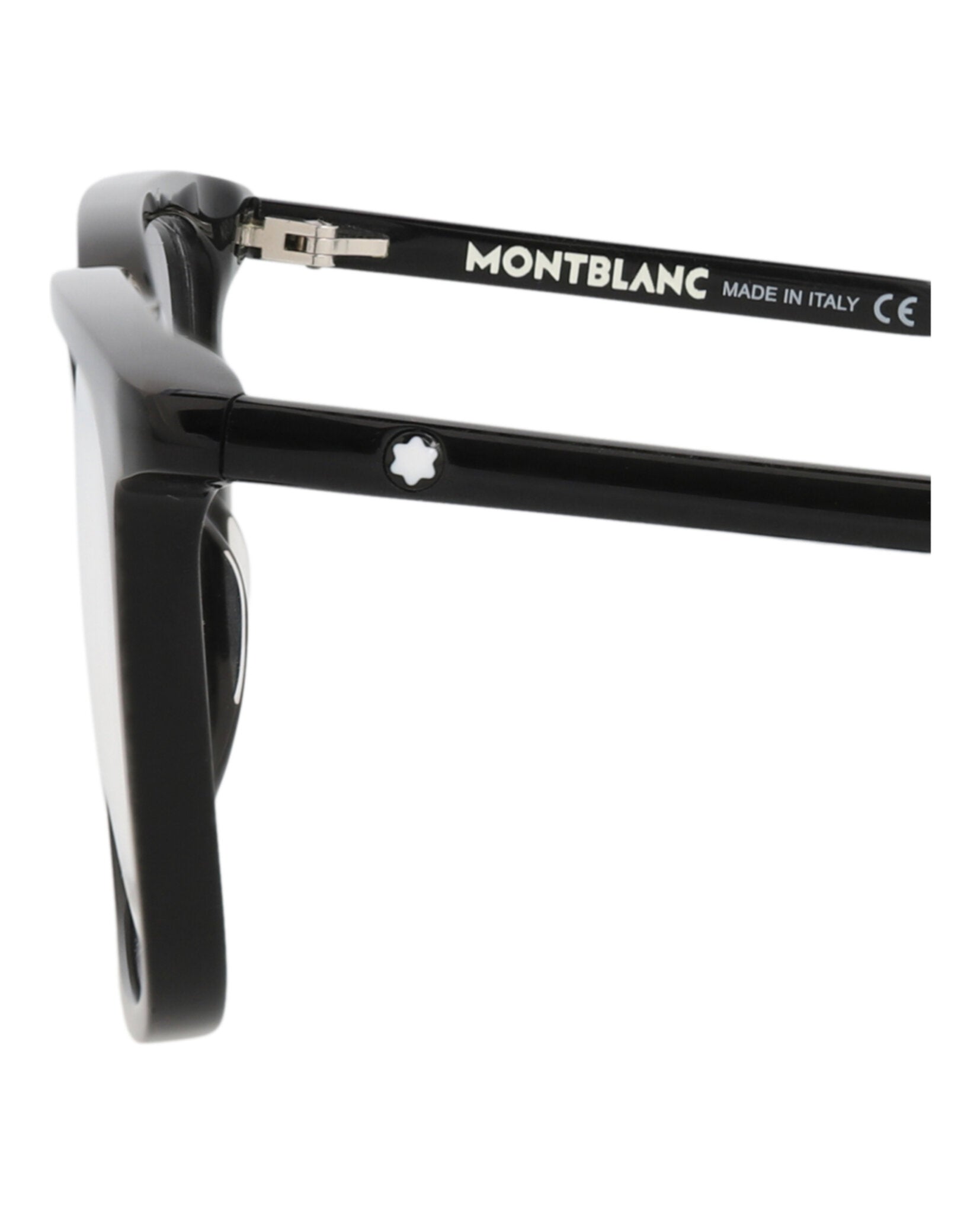 Montblanc Montblanc Mens Square/Rectangle Black Black Transparent Fashion Designer Eyewear