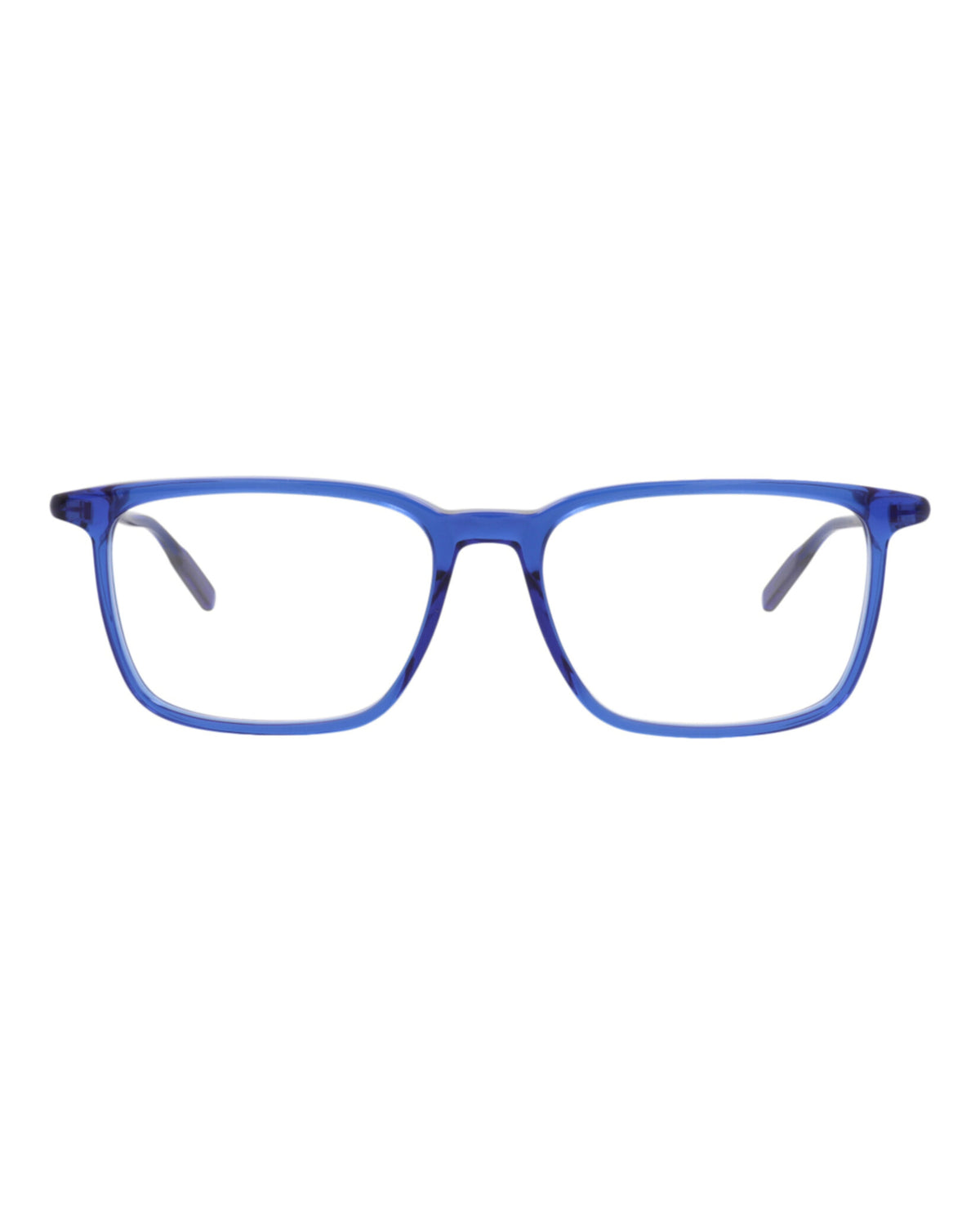 Montblanc Mens Square/Rectangle Blue Blue Transparent Fashion Designer Eyewear