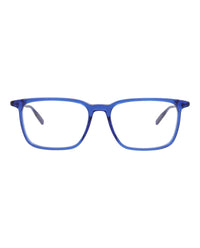 Montblanc Mens Square/Rectangle Blue Blue Transparent Fashion Designer Eyewear