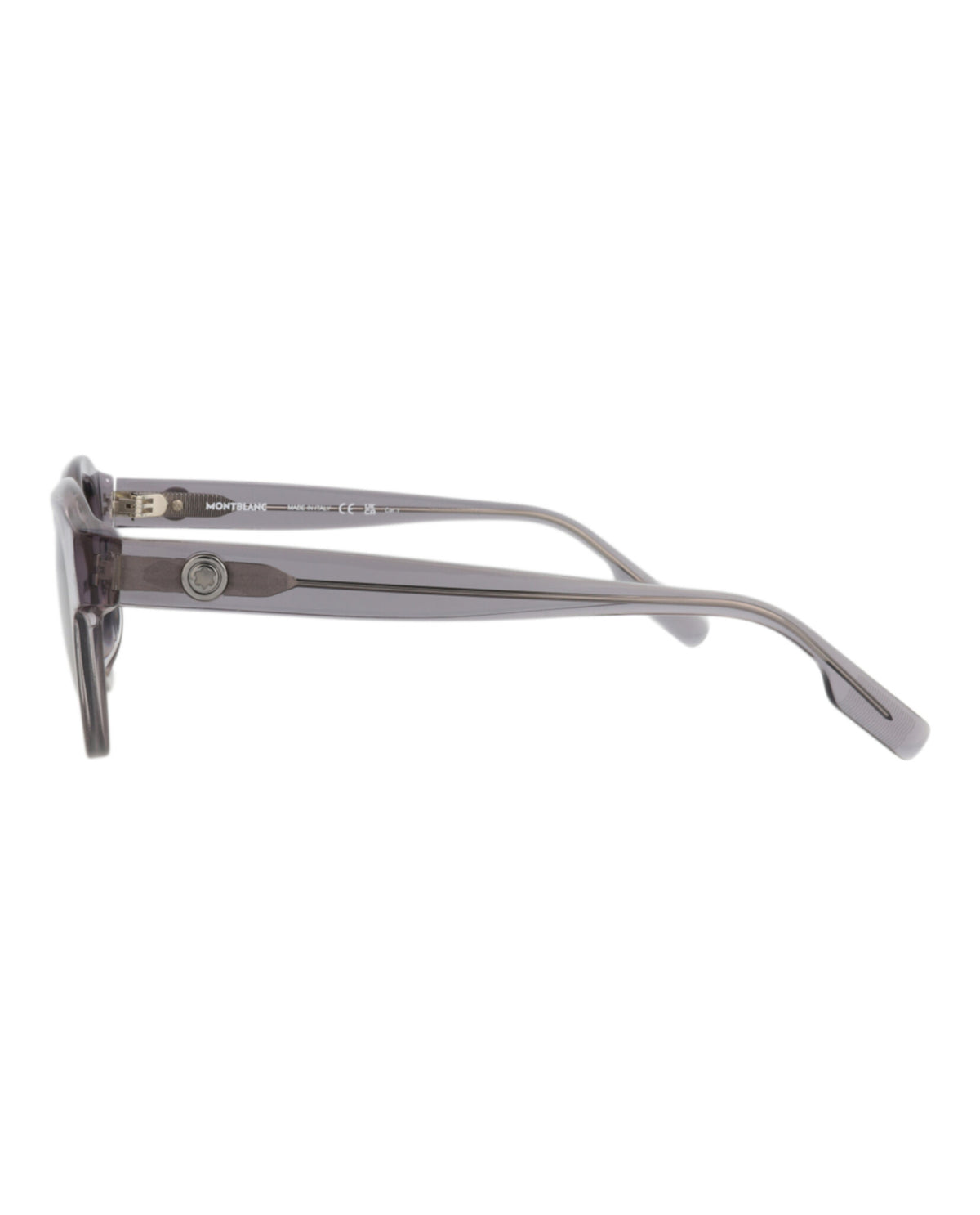 Montblanc Mens Round/Oval Grey Grey Grey Fashion Designer Eyewear