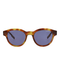 Montblanc Montblanc Mens Round/Oval Havana Havana Blue Fashion Designer Eyewear