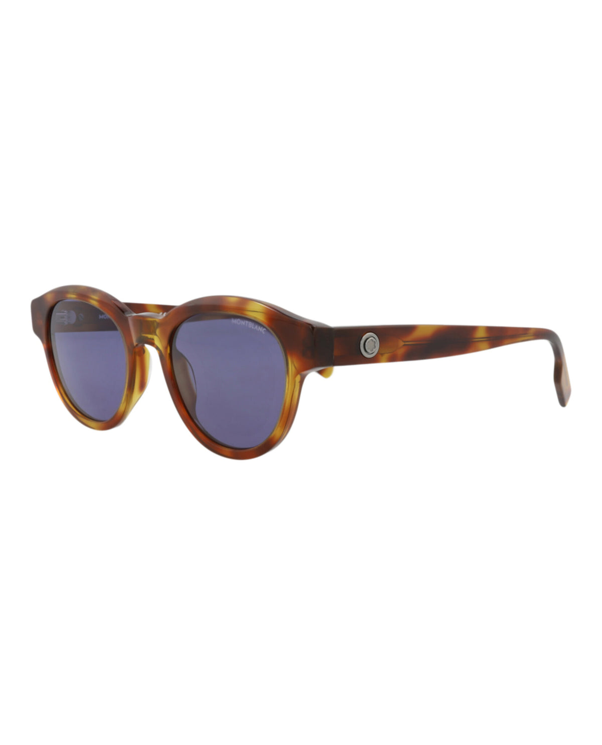 Montblanc Montblanc Mens Round/Oval Havana Havana Blue Fashion Designer Eyewear