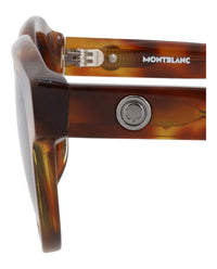 Montblanc Montblanc Mens Round/Oval Havana Havana Blue Fashion Designer Eyewear