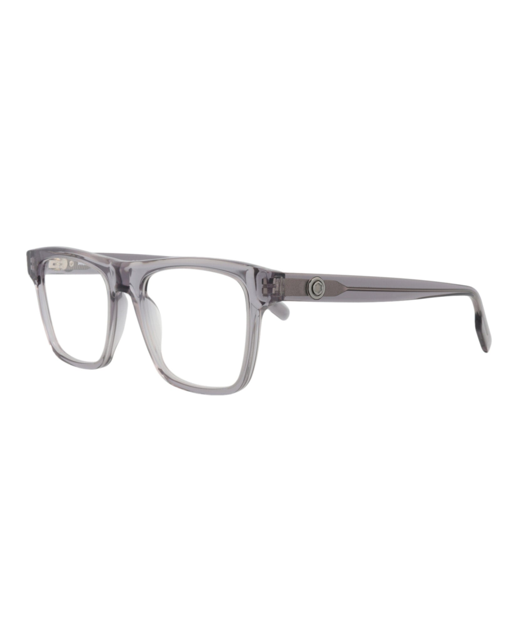 Montblanc Montblanc Mens Square/Rectangle Grey Grey Transparent Fashion Designer Eyewear