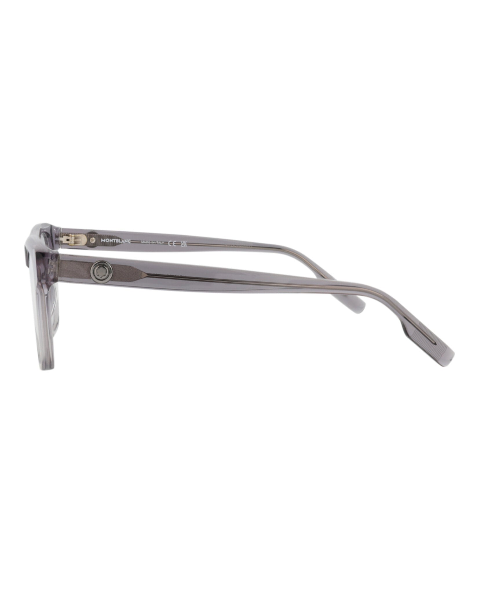Montblanc Montblanc Mens Square/Rectangle Grey Grey Transparent Fashion Designer Eyewear