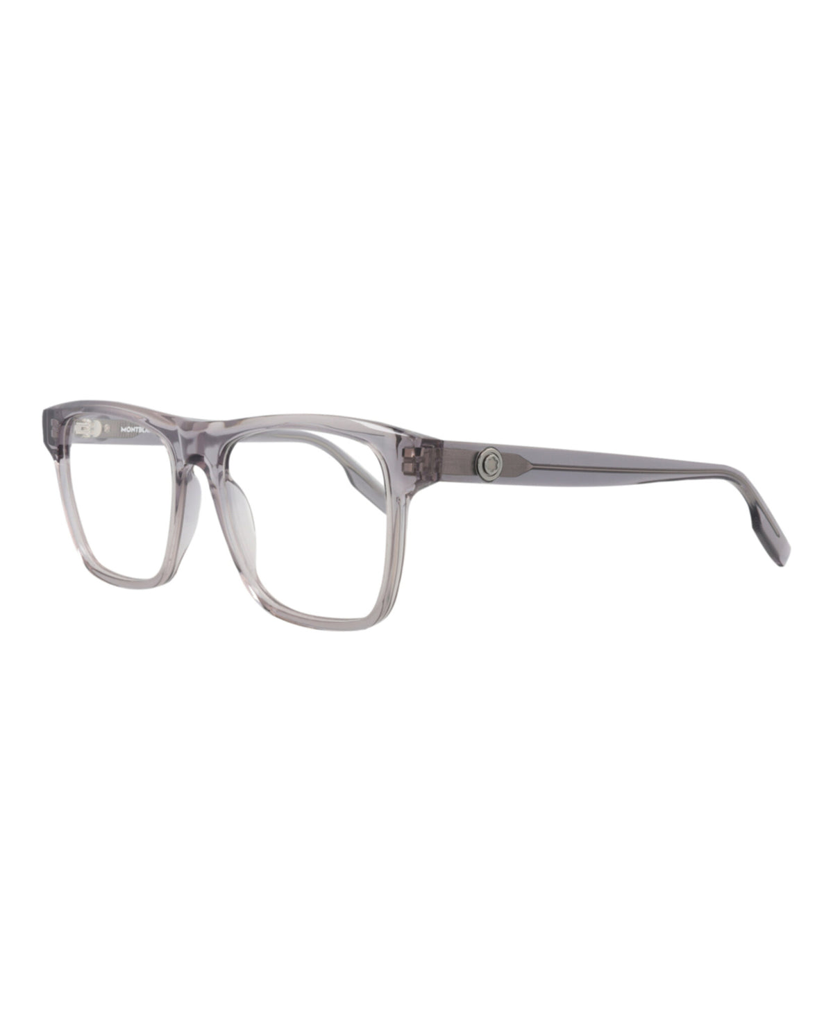 Montblanc Mens Square/Rectangle Grey Grey Transparent Fashion Designer Eyewear
