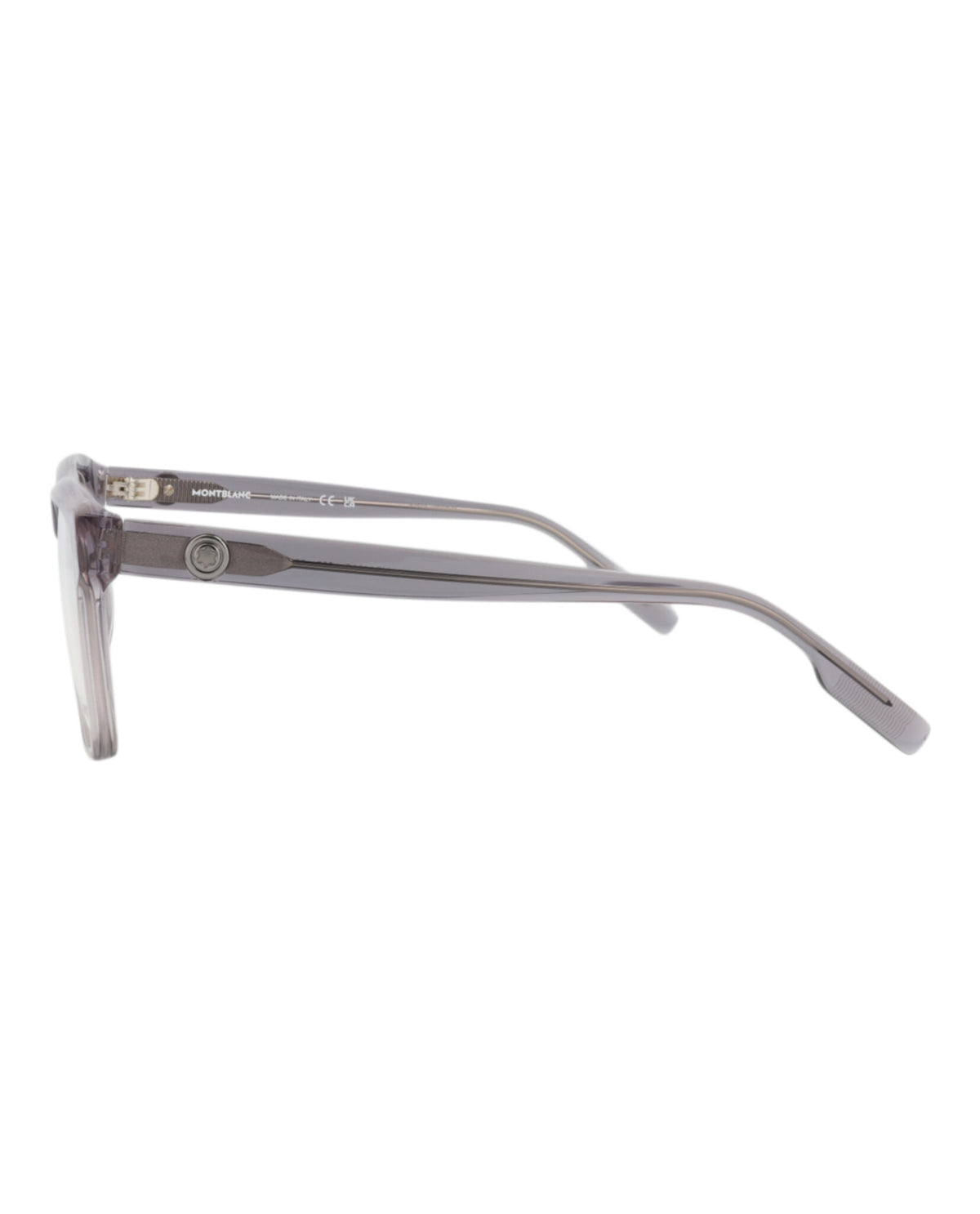 Montblanc Mens Square/Rectangle Grey Grey Transparent Fashion Designer Eyewear