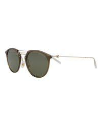 Montblanc Montblanc Mens Aviator Brown Gold Green Fashion Designer Eyewear