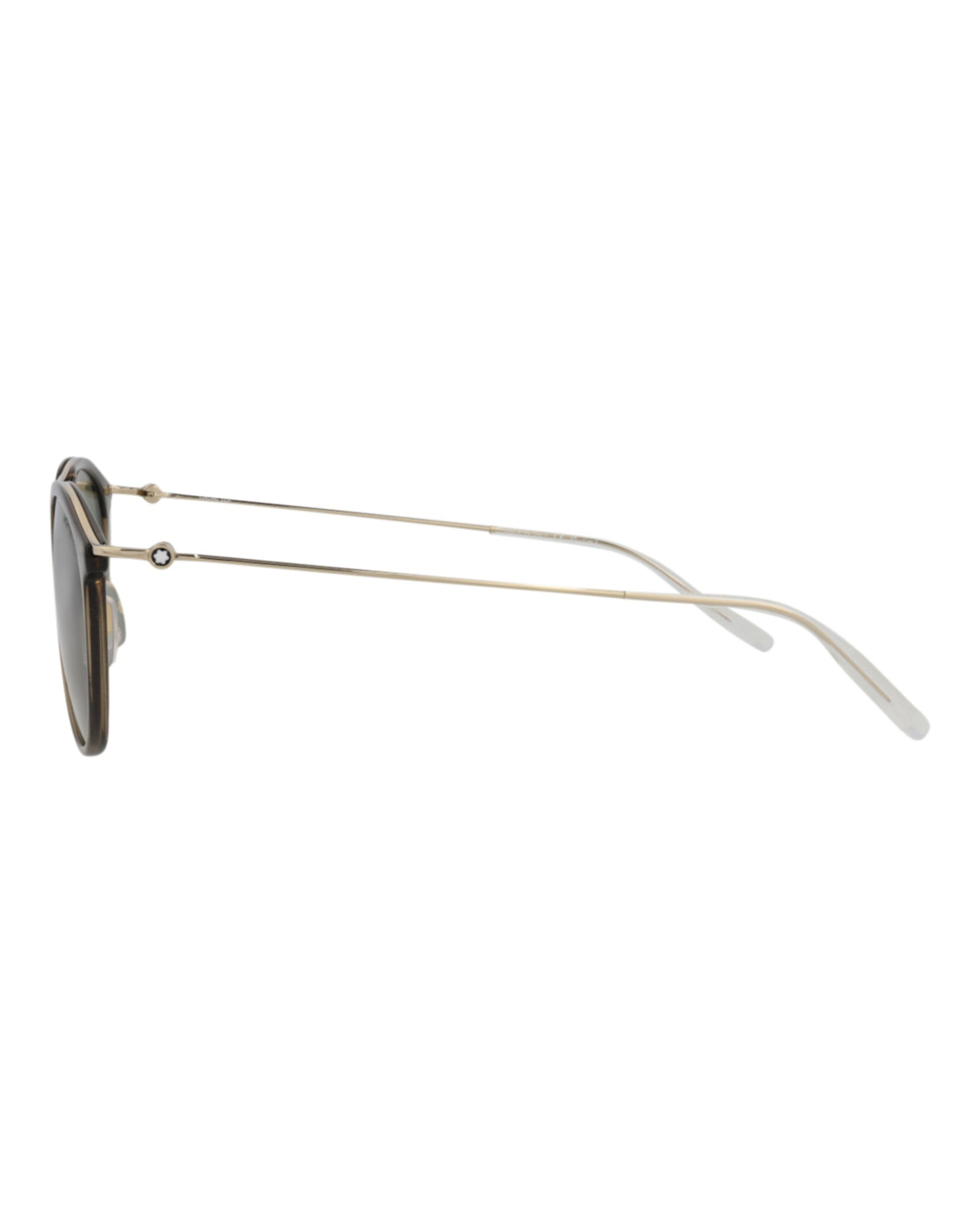Montblanc Montblanc Mens Aviator Brown Gold Green Fashion Designer Eyewear