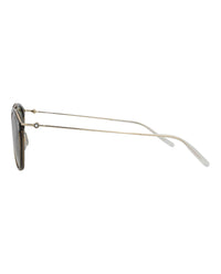 Montblanc Montblanc Mens Aviator Brown Gold Green Fashion Designer Eyewear