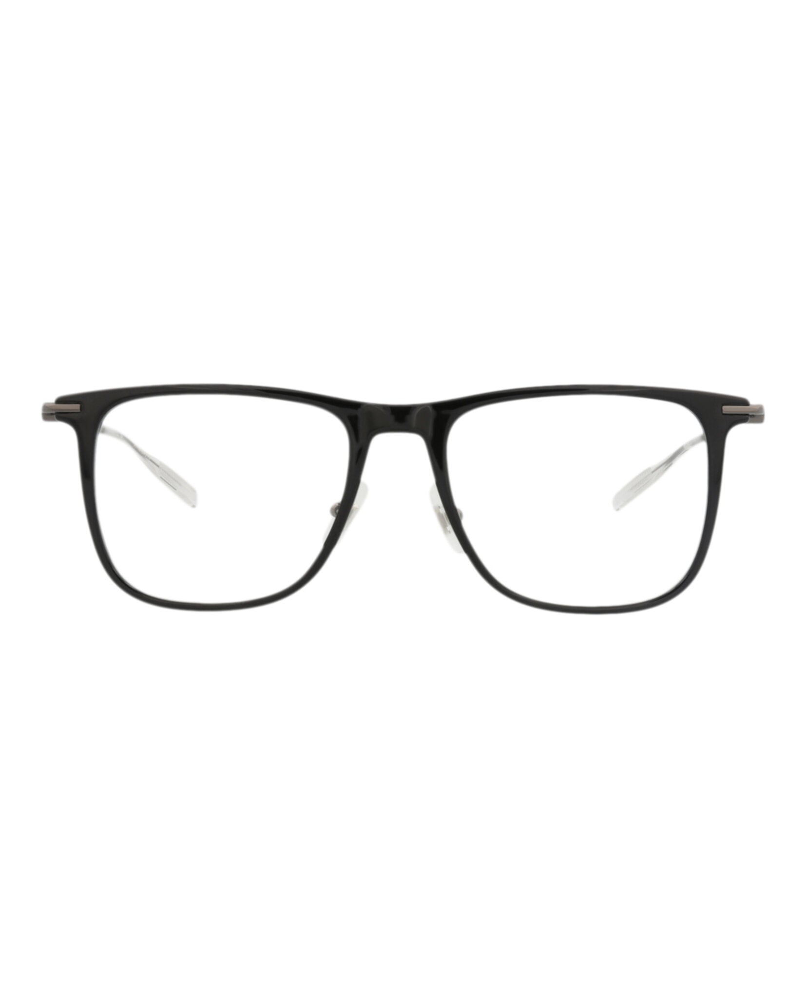 Montblanc Montblanc Mens Square/Rectangle Black Ruthenium Transparent Fashion Designer Eyewear