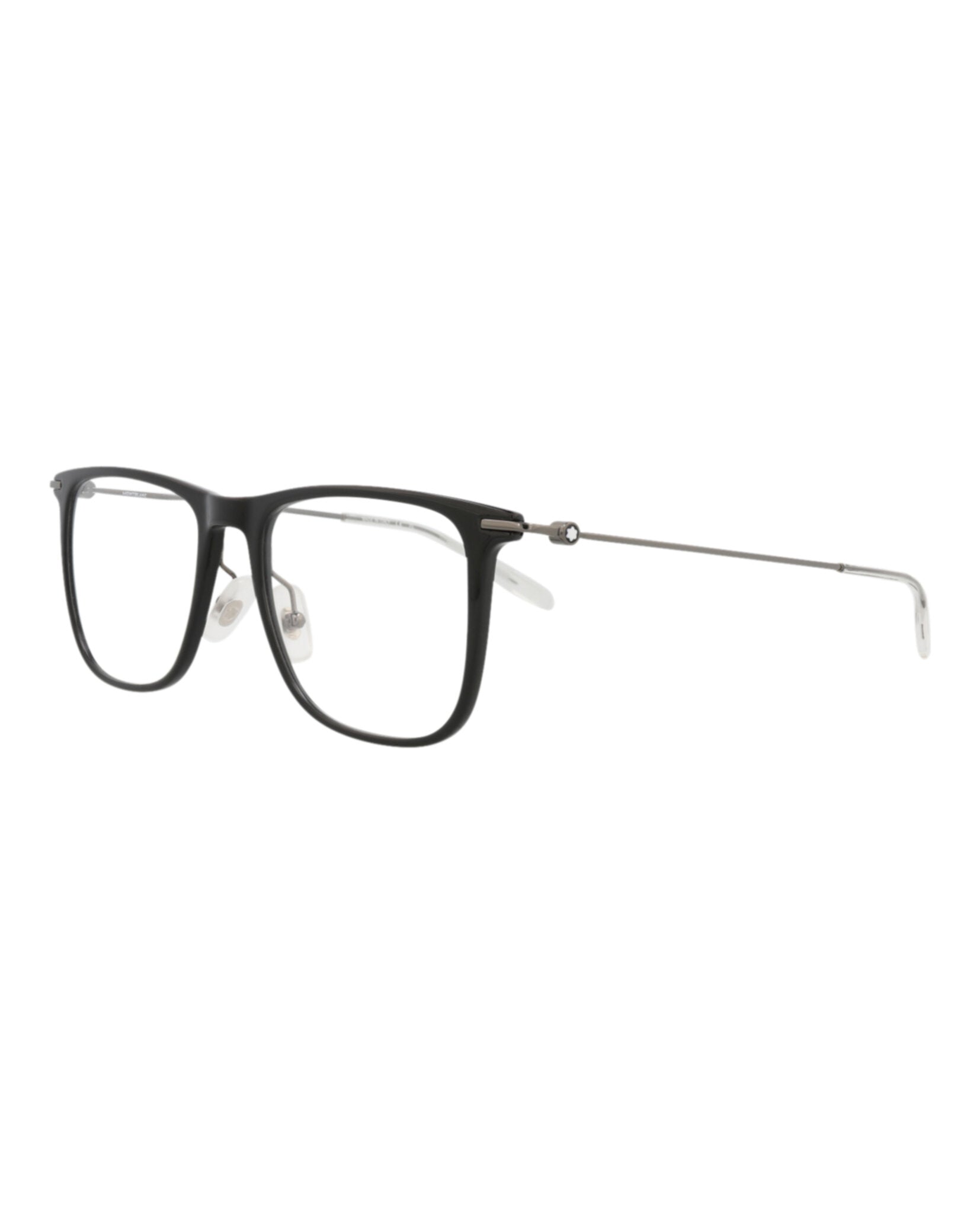 Montblanc Montblanc Mens Square/Rectangle Black Ruthenium Transparent Fashion Designer Eyewear