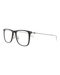 Montblanc Montblanc Mens Square/Rectangle Black Ruthenium Transparent Fashion Designer Eyewear