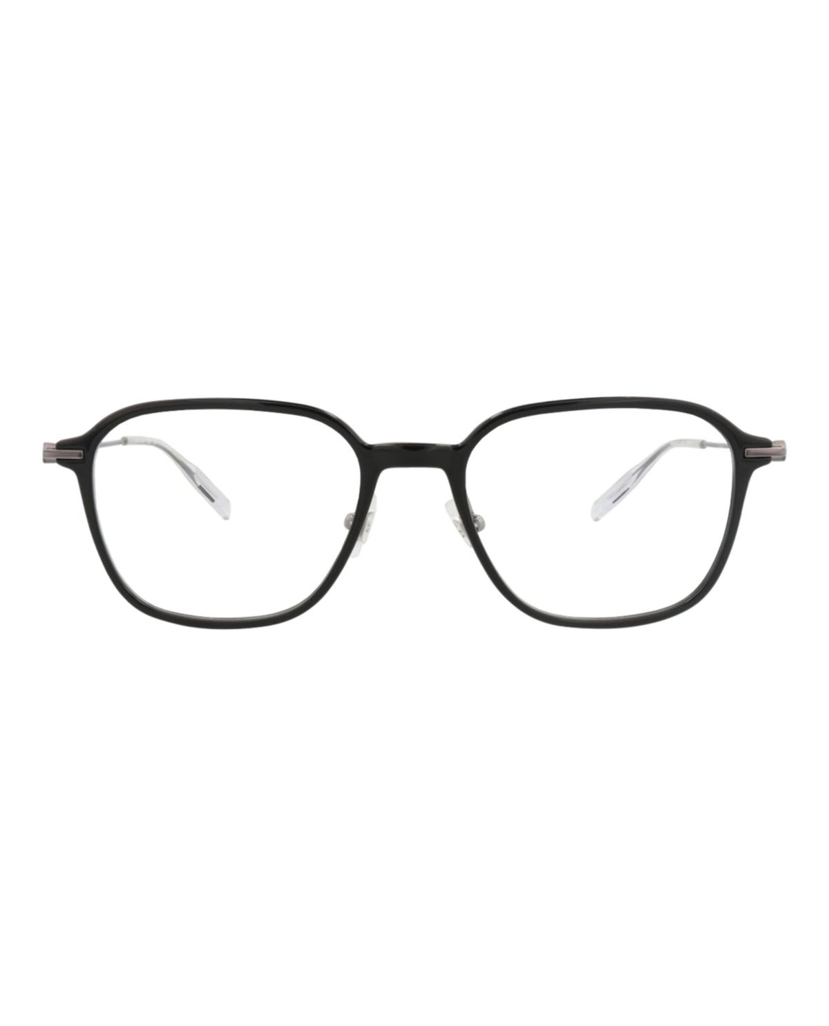 Montblanc Mens Square/Rectangle Black Ruthenium Transparent Fashion Designer Eyewear