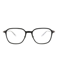 Montblanc Mens Square/Rectangle Black Ruthenium Transparent Fashion Designer Eyewear
