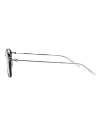 Montblanc Mens Square/Rectangle Black Ruthenium Transparent Fashion Designer Eyewear