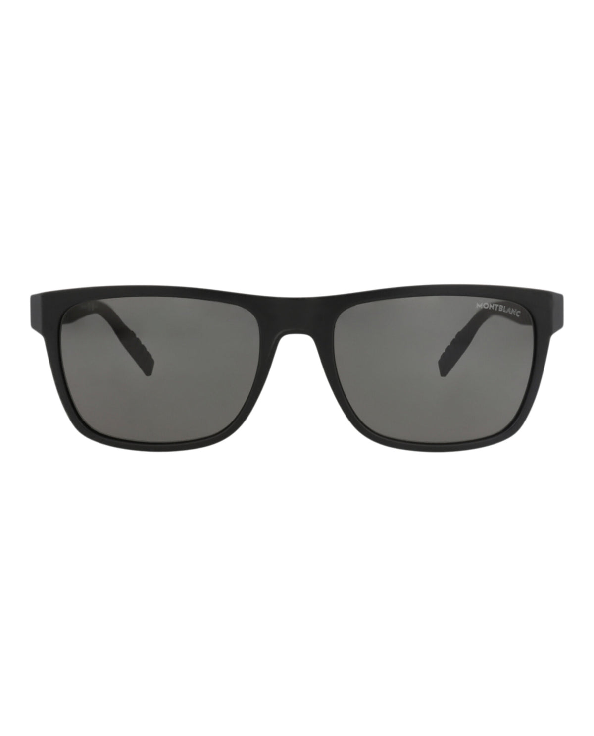 Montblanc Mens Square/Rectangle Black Black Grey Fashion Designer Eyewear