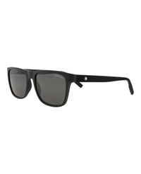 Montblanc Mens Square/Rectangle Black Black Grey Fashion Designer Eyewear
