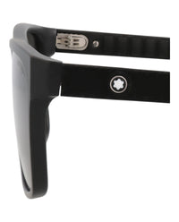 Montblanc Mens Square/Rectangle Black Black Grey Fashion Designer Eyewear