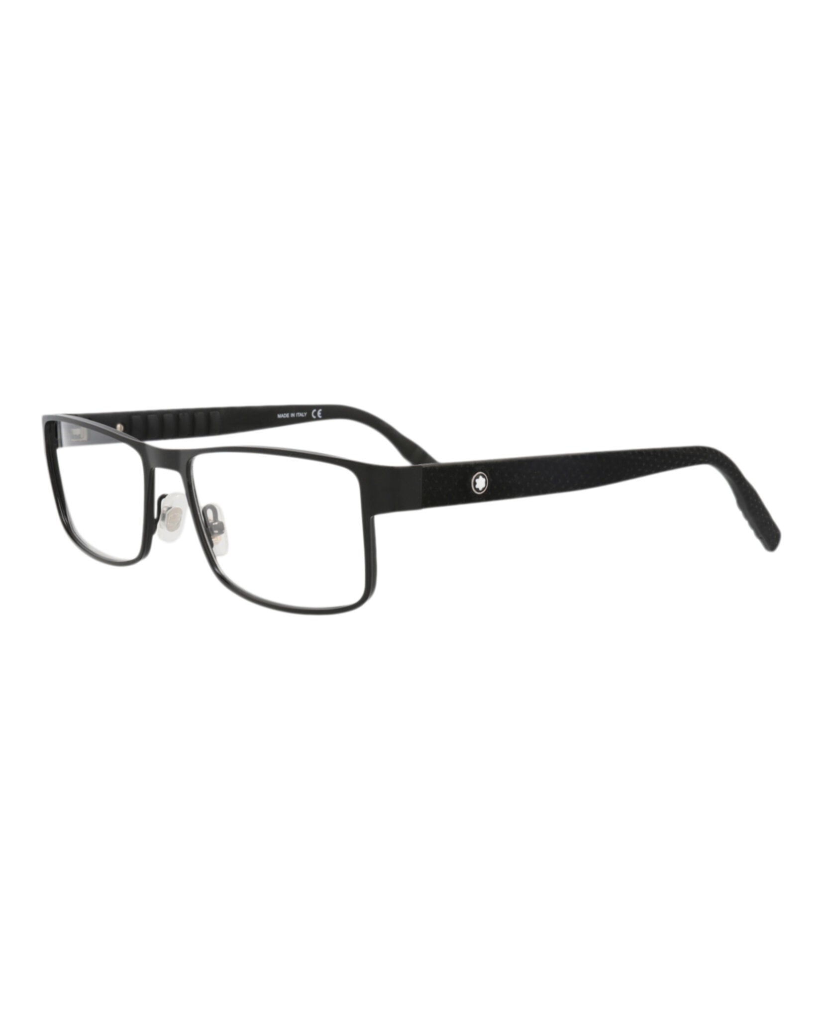 Montblanc Montblanc Mens Square/Rectangle Black Black Transparent Fashion Designer Eyewear
