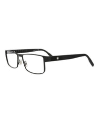 Montblanc Montblanc Mens Square/Rectangle Black Black Transparent Fashion Designer Eyewear