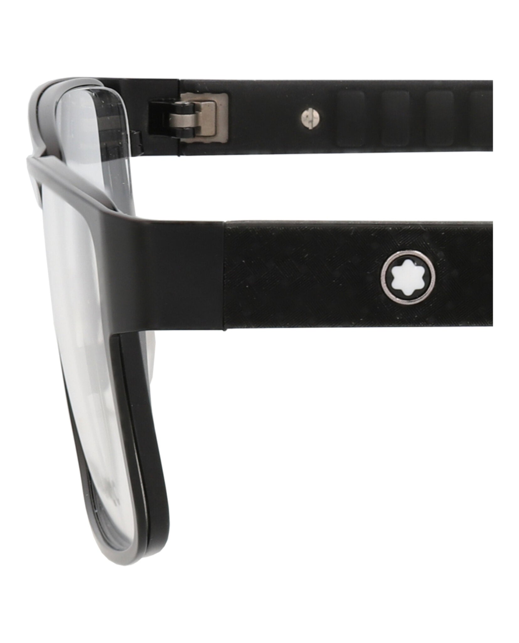 Montblanc Montblanc Mens Square/Rectangle Black Black Transparent Fashion Designer Eyewear