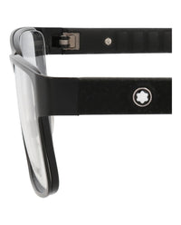 Montblanc Montblanc Mens Square/Rectangle Black Black Transparent Fashion Designer Eyewear