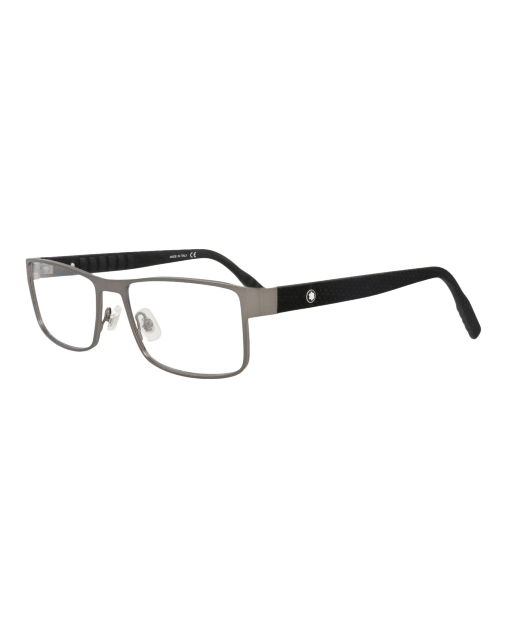 Montblanc Montblanc Mens Square/Rectangle Ruthenium Black Transparent Fashion Designer Eyewear