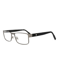 Montblanc Montblanc Mens Square/Rectangle Ruthenium Black Transparent Fashion Designer Eyewear