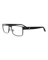 Montblanc Mens Square/Rectangle Black Black Transparent Fashion Designer Eyewear