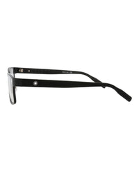 Montblanc Mens Square/Rectangle Black Black Transparent Fashion Designer Eyewear
