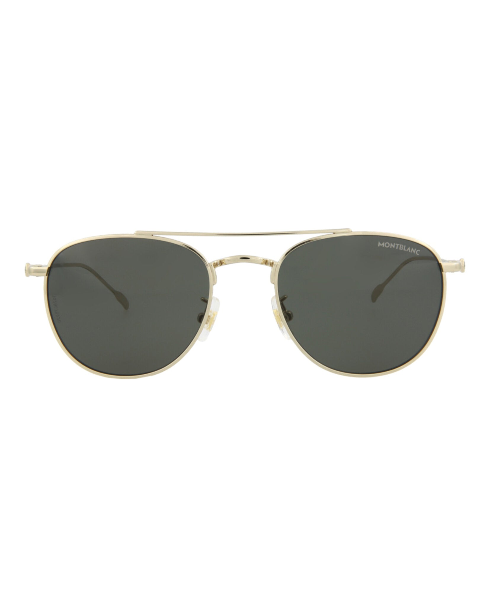 Montblanc Montblanc Mens Aviator Gold Gold Grey Fashion Designer Eyewear