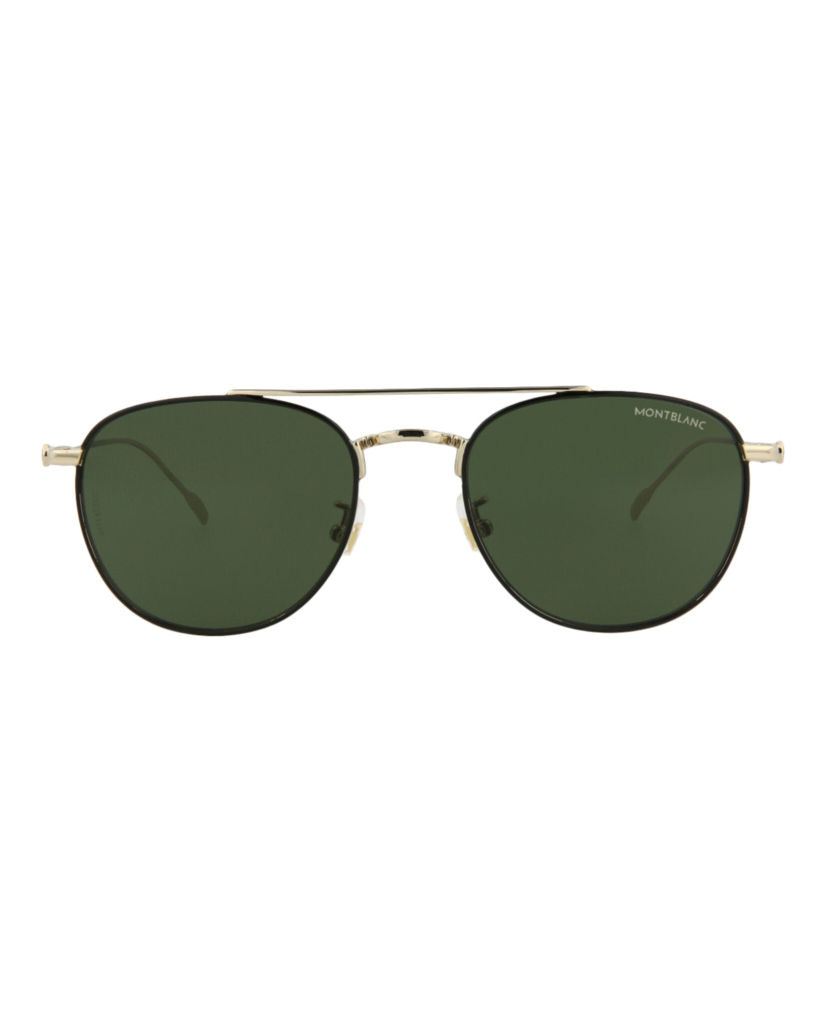 Montblanc Montblanc Mens Aviator Gold Gold Green Fashion Designer Eyewear