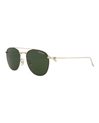 Montblanc Montblanc Mens Aviator Gold Gold Green Fashion Designer Eyewear