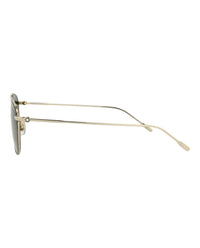 Montblanc Montblanc Mens Aviator Gold Gold Green Fashion Designer Eyewear