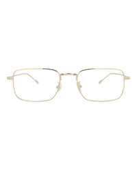 Montblanc Mens Square/Rectangle Gold Gold Transparent Fashion Designer Eyewear
