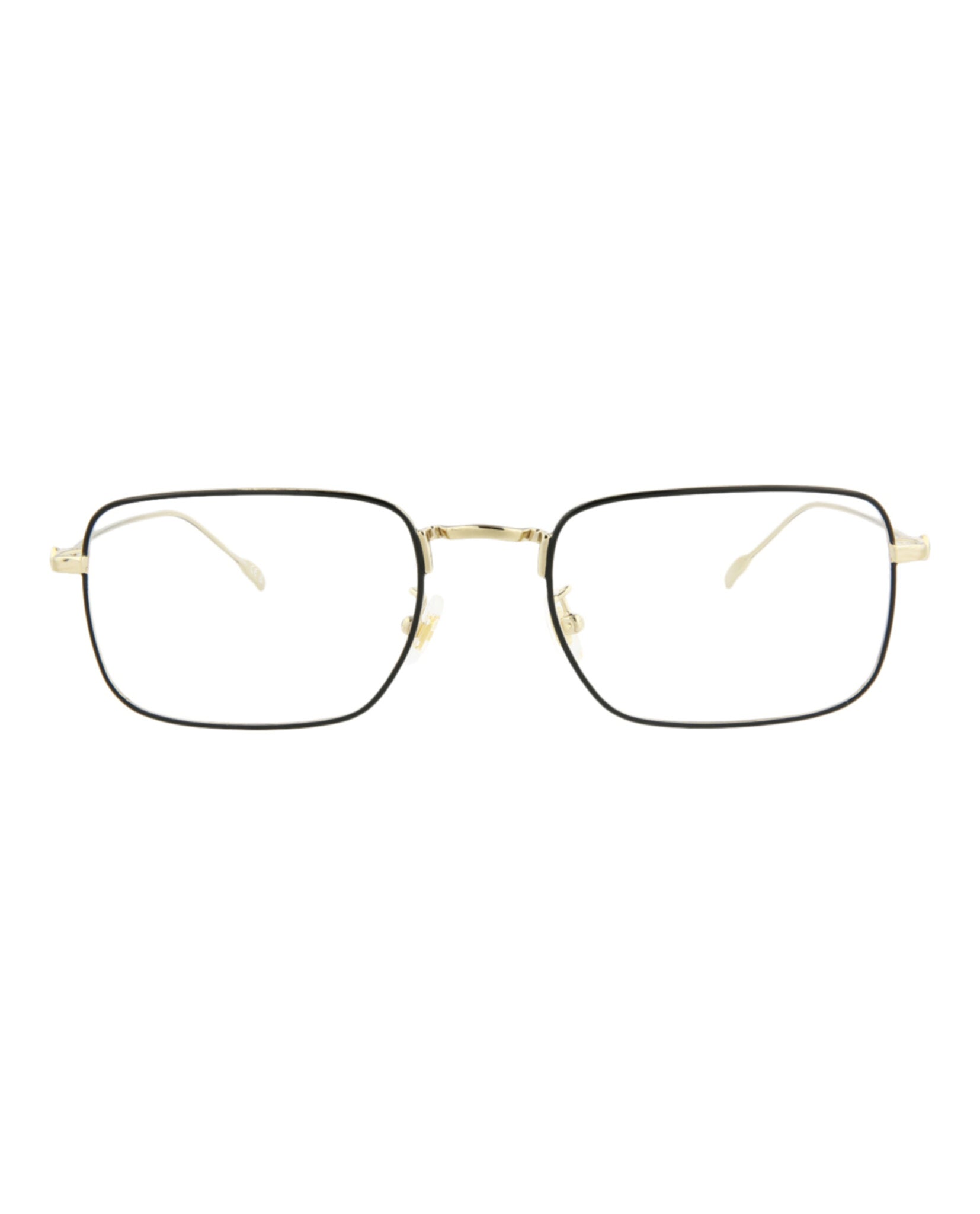 Montblanc Mens Square/Rectangle Gold Gold Transparent Fashion Designer Eyewear