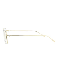 Montblanc Mens Square/Rectangle Gold Gold Transparent Fashion Designer Eyewear