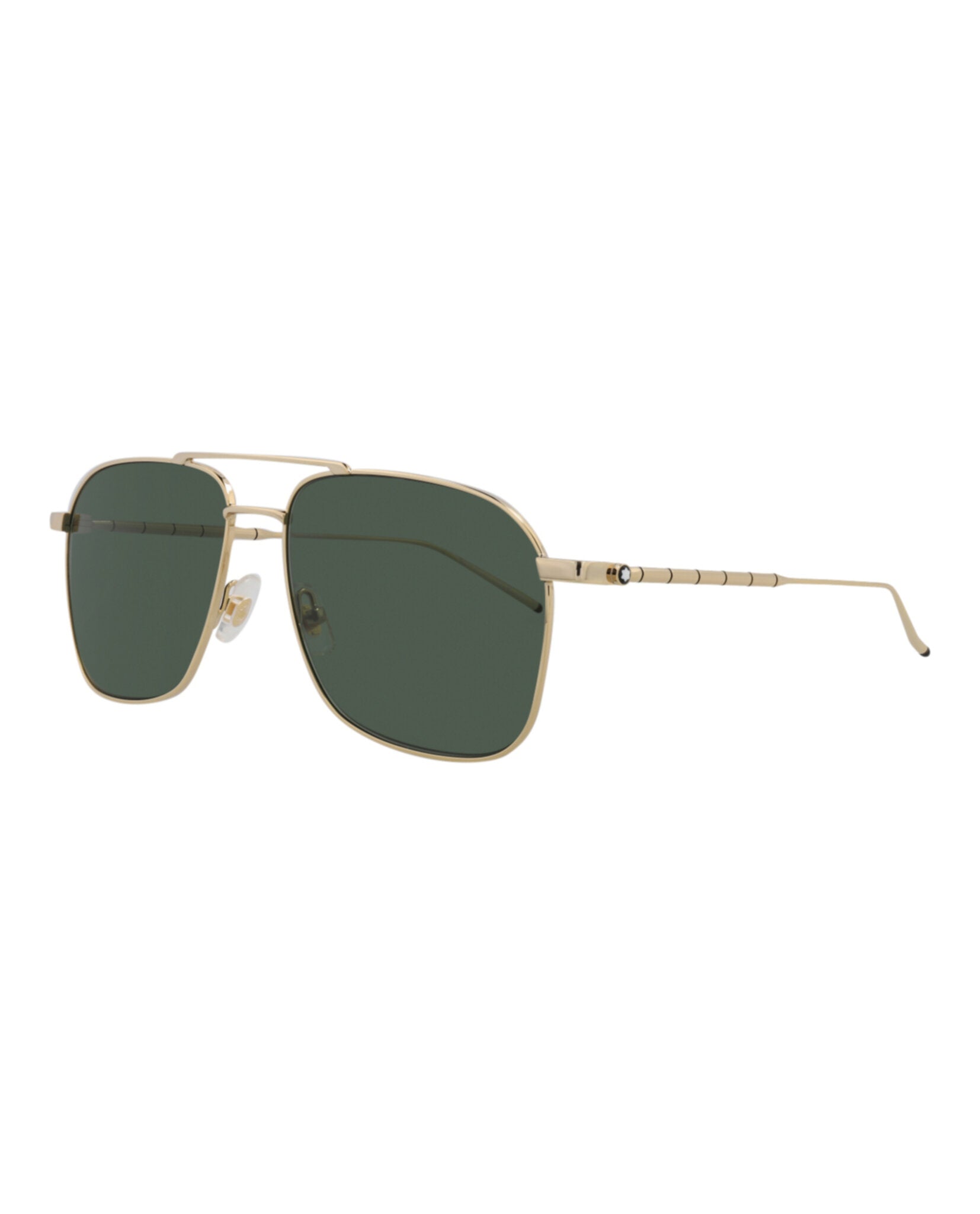 Montblanc Montblanc Mens Aviator Gold Gold Green Fashion Designer Eyewear