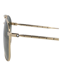 Montblanc Montblanc Mens Aviator Gold Gold Green Fashion Designer Eyewear
