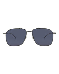 Montblanc Montblanc Mens Aviator Ruthenium Ruthenium Blue Fashion Designer Eyewear