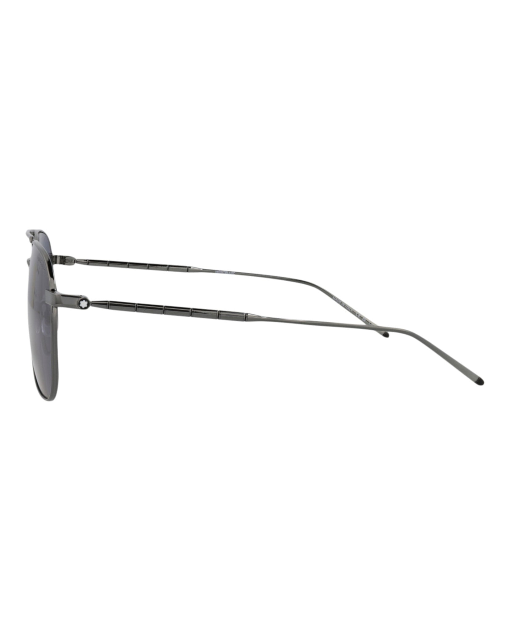 Montblanc Montblanc Mens Aviator Ruthenium Ruthenium Blue Fashion Designer Eyewear