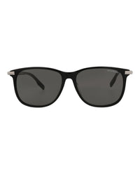 Montblanc Mens Square/Rectangle Black Black Grey Fashion Designer Eyewear