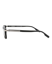 Montblanc Montblanc Mens Square/Rectangle Black Black Transparent Fashion Designer Eyewear